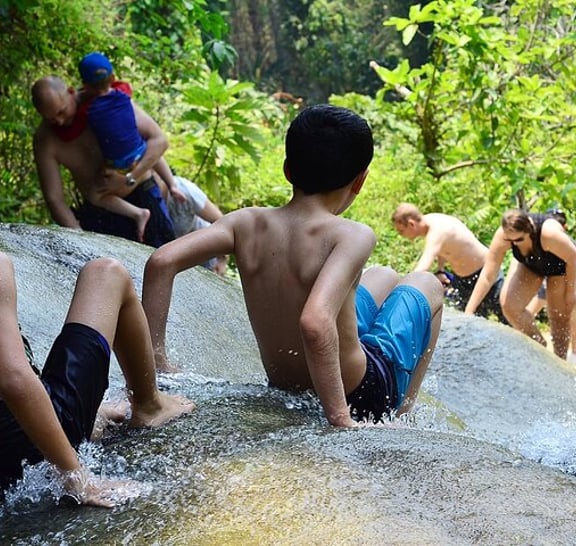 Extreme Zipline and Sticky Waterfall Private Tour