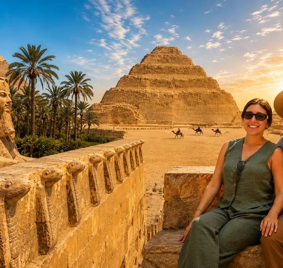 Private Giza Pyramids, Memphis and Saqqara Tour