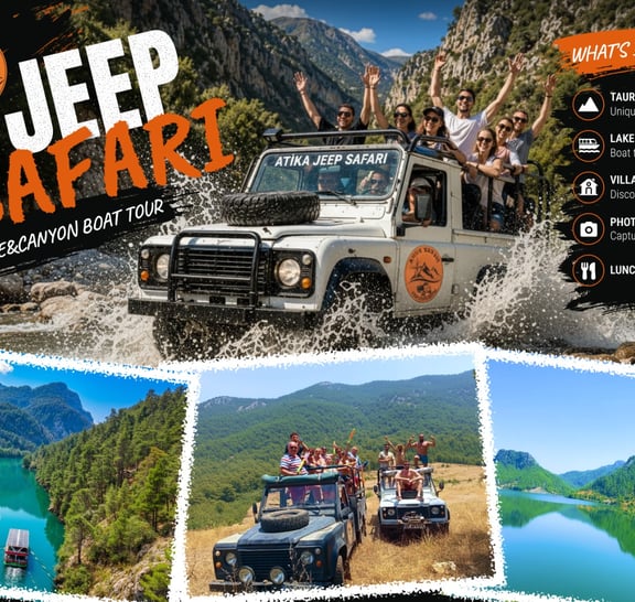 Antalya: All-Inclusive Jeep and Boat Canyon Adventure + Lunch