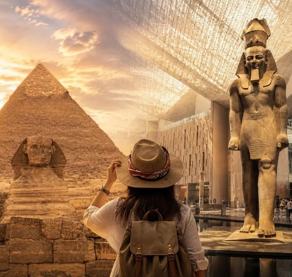 Private Giza Pyramids and Grand Egyptian Museum Tour