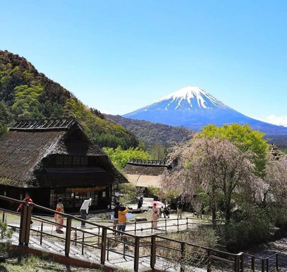 Góra Fudżi,Saiko Iyashi-no-Sato Nenba&Jezioro Kawaguchi