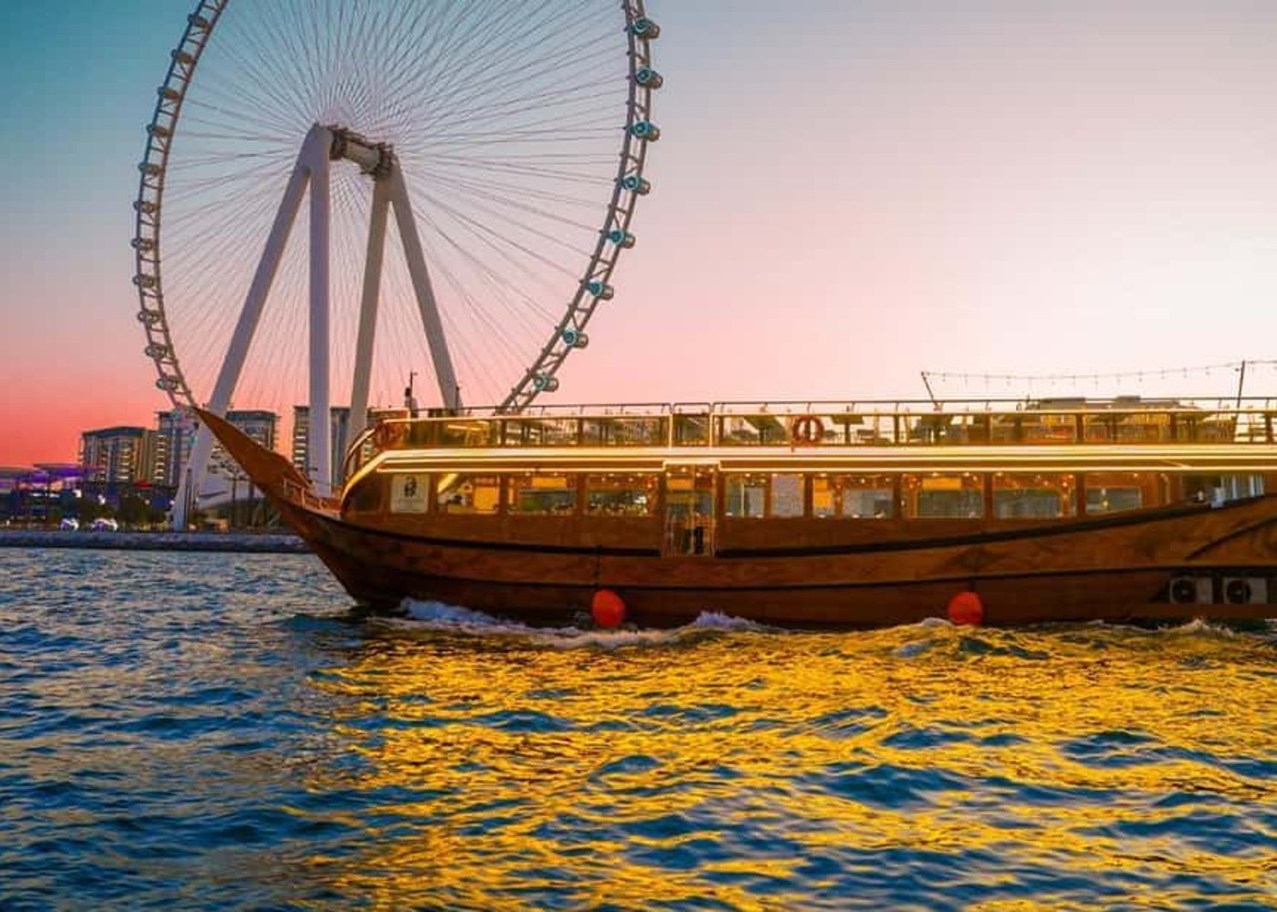 Dubai Marina Sunset Dinner Dhow Cruise with Private Transfers - 3