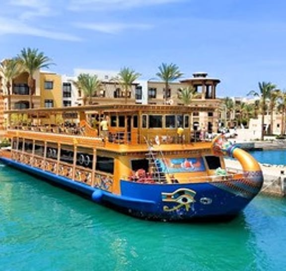 Nefertari Glass bottom Boat - A Luxury day at Sea from Marsa Alam