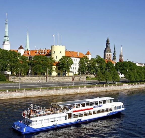 Riga River Boat Panorama Tour With Bar and WiFi
